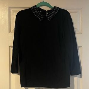 RSVP by Talbots Pearls Peter Pan Blouse